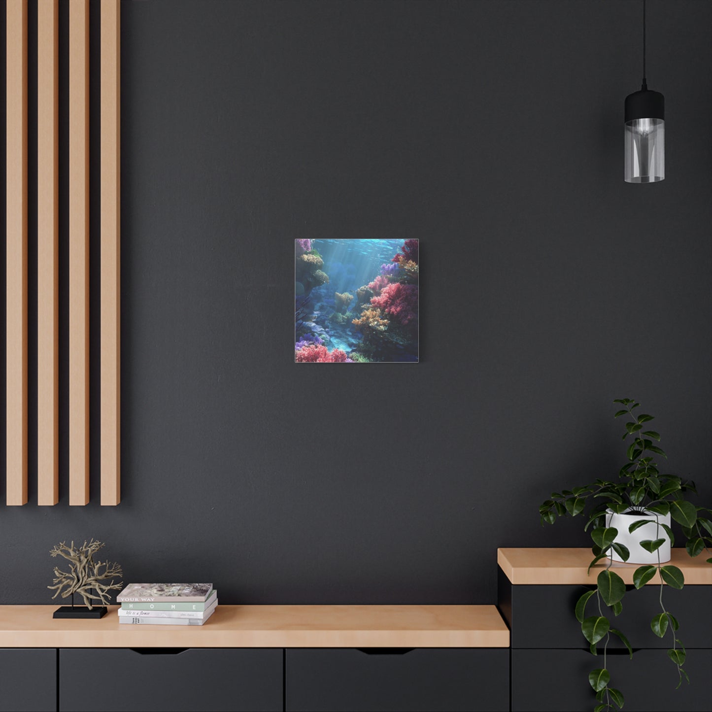 Vibrant Coral Reef Canvas Art, Underwater Decor, Ocean Wall Art, Beach House Decor, Gift for Ocean Lovers