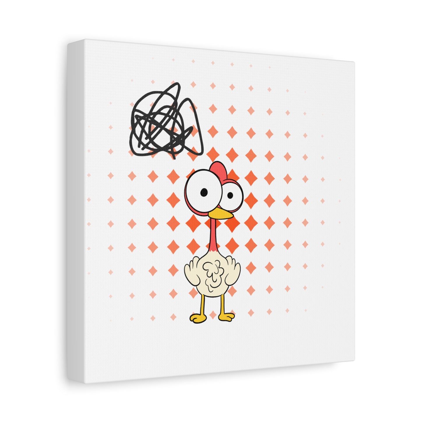 Whimsical Chicken Canvas Wall Art