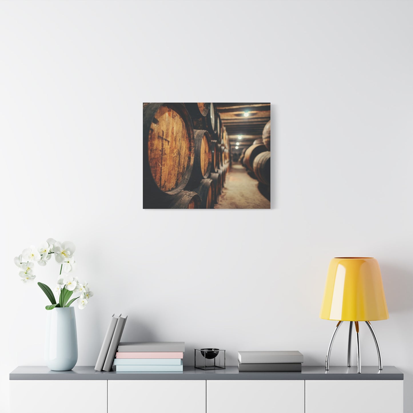 Rustic Wine Barrel Canvas Print