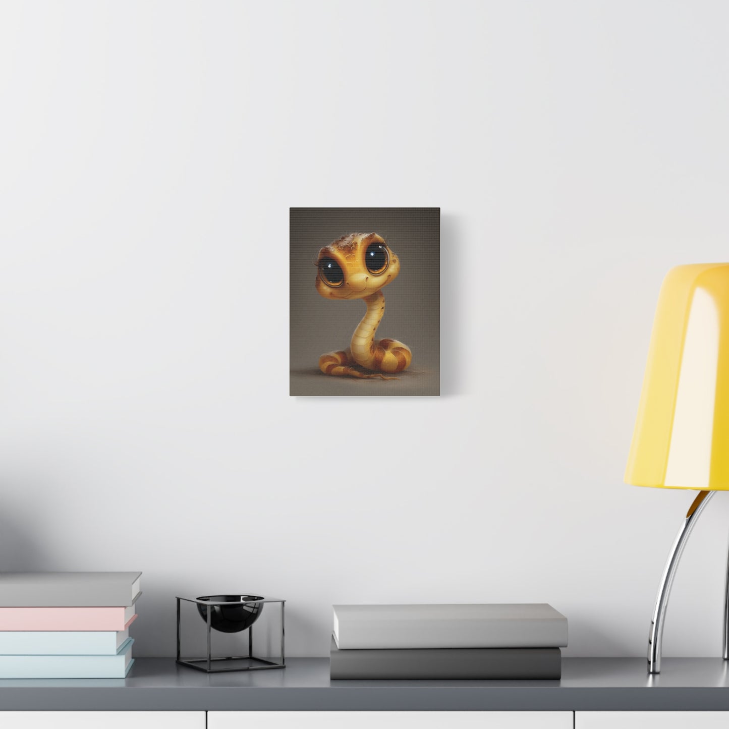 Whimsical Snake Canvas Art, Cute Animal Decor, Kids Room Wall Art, Gift for Animal Lovers, Unique Home Decoration