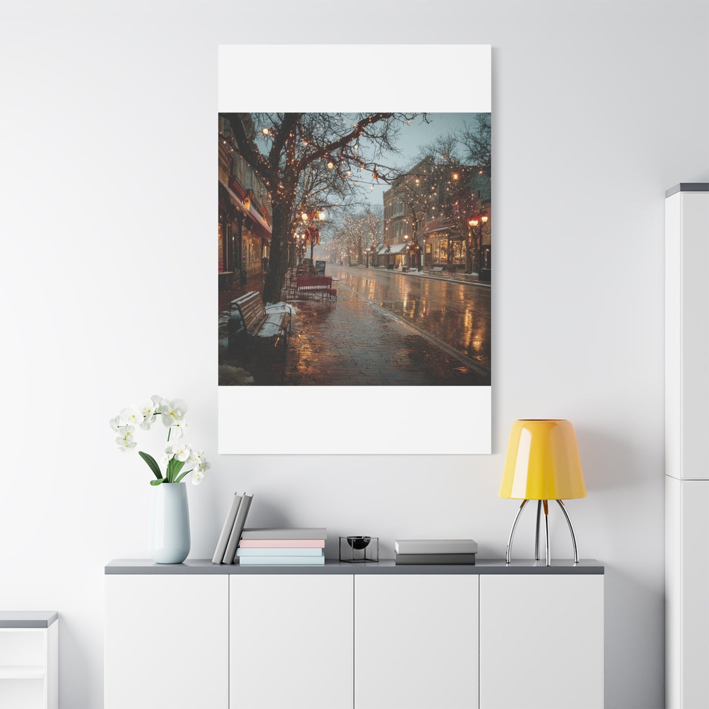 Cozy Winter Canvas Wall Art, Holiday Decor, Home Decoration, Gift for Her, Christmas Vibes, Seasonal Artwork