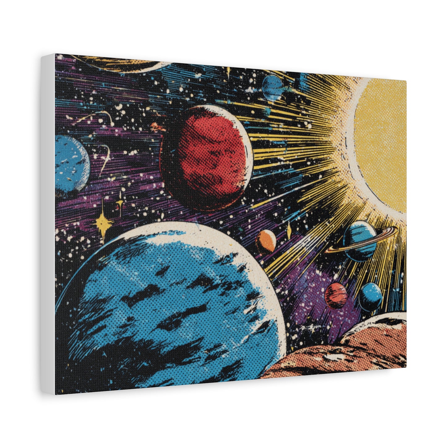 Canvas Print - Comic Book Style Planets
