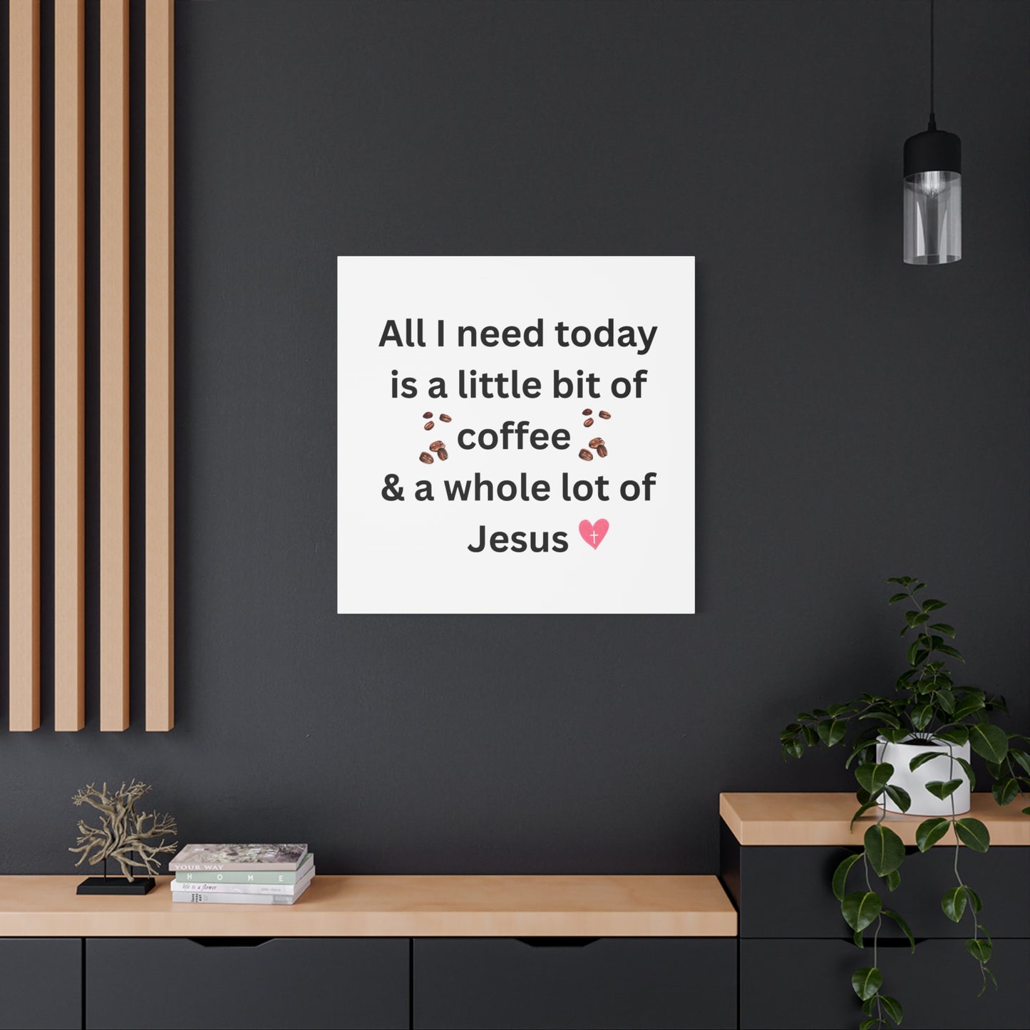 Coffee and Jesus Wall Art Canvas