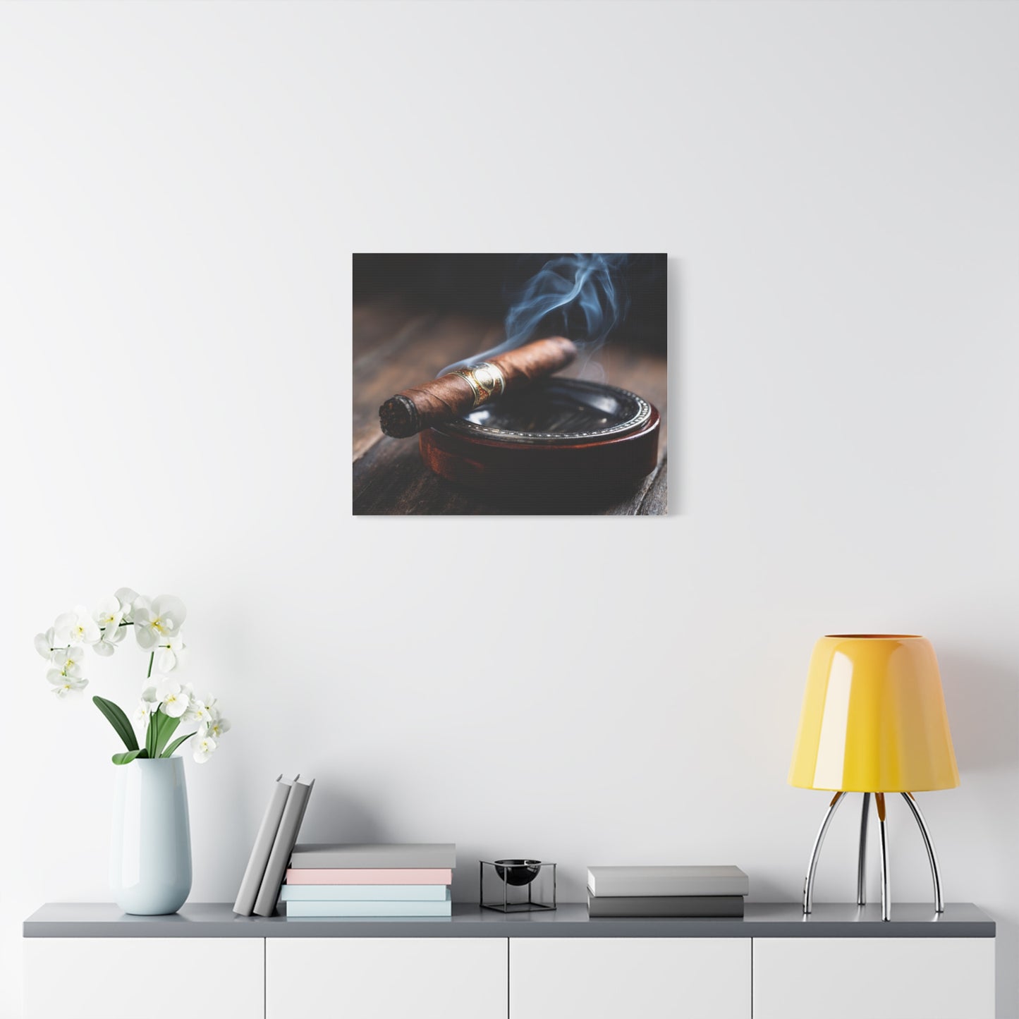 Cigar Smoke Wall Art Canvas