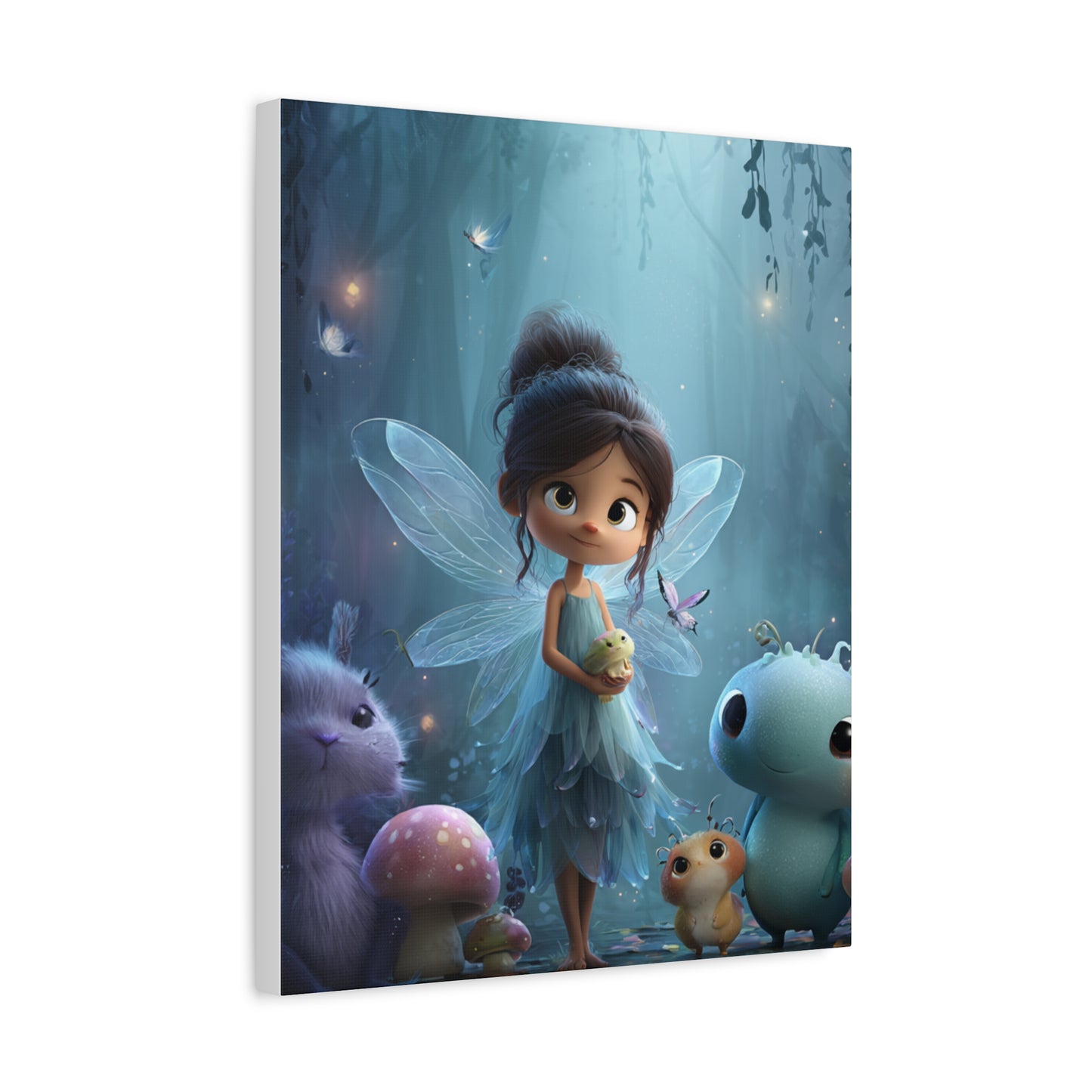 Whimsical Fairy Canvas Art Print, Enchanted Decor for Kids' Rooms, Fantasy Wall Art, Magical Gift for Birthdays, Nursery Decoration
