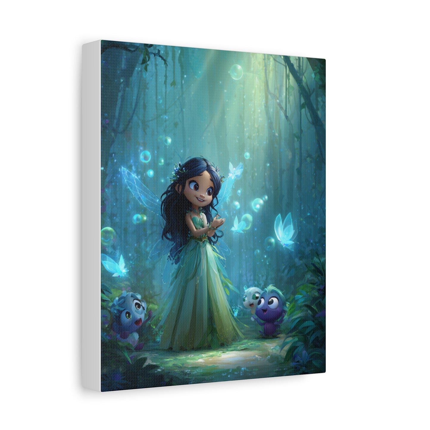 Whimsical Fairy Tale Canvas Wall Art, Enchanted Forest Decor, Fantasy Children's Room Wall Art, Magical Gift for Kids, Home Decor