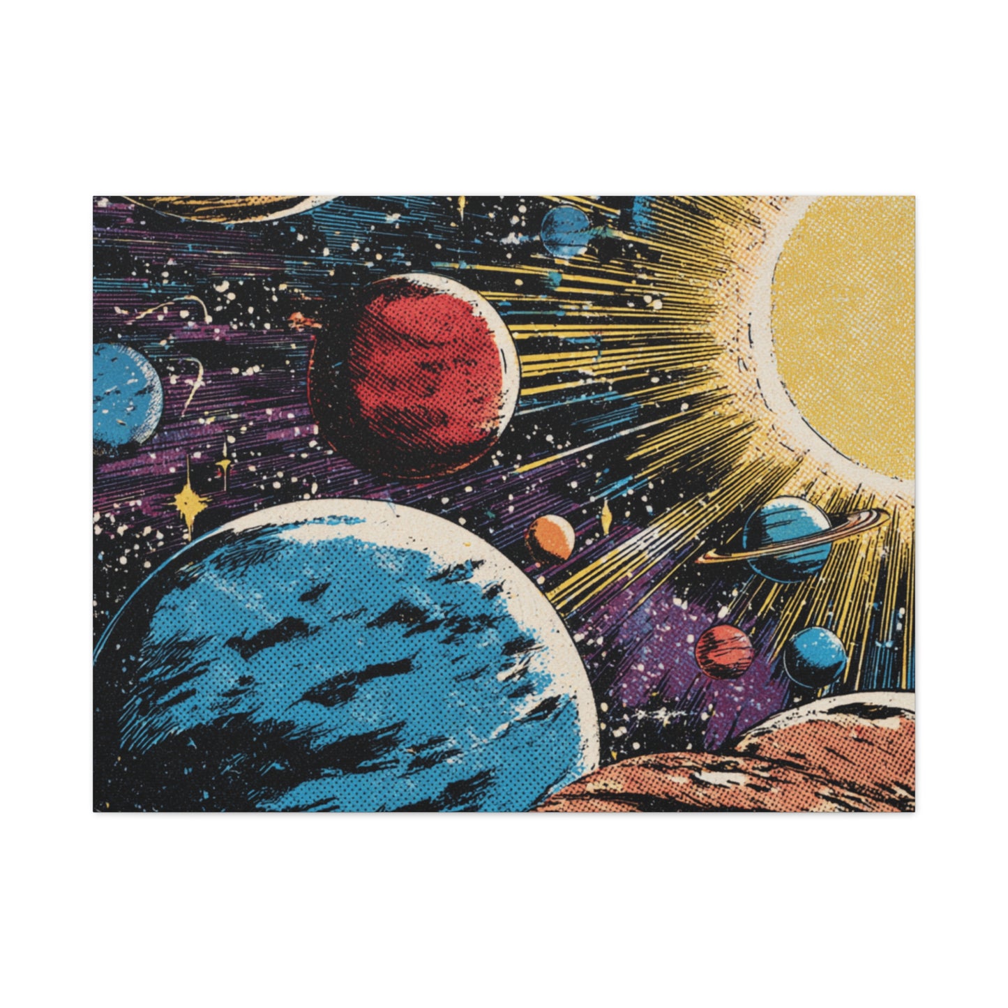 Canvas Print - Comic Book Style Planets