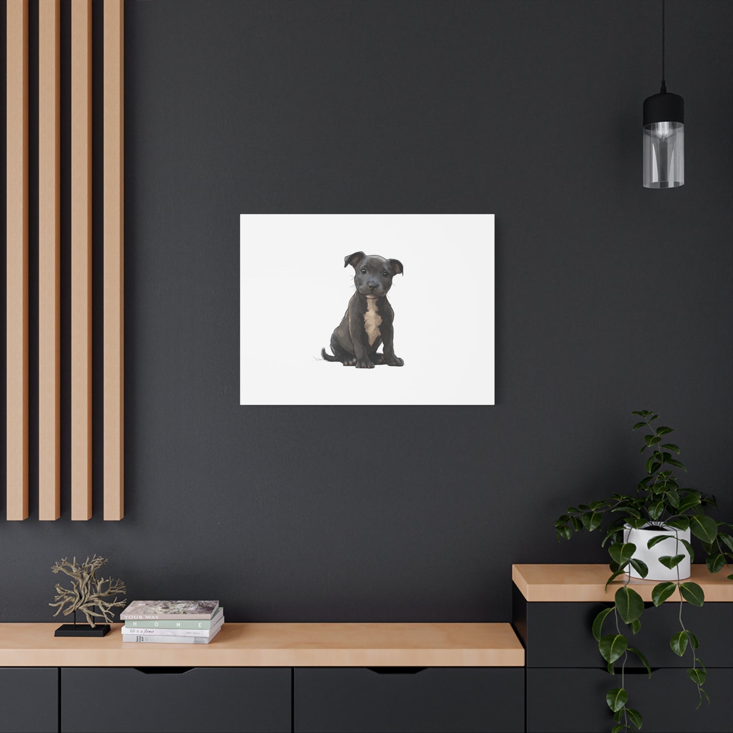 Dog Portrait Canvas Wall Art, Pet Lover Gift, Home Decor, Puppy Artwork, Animal Lover Canvas, Pet Memorial