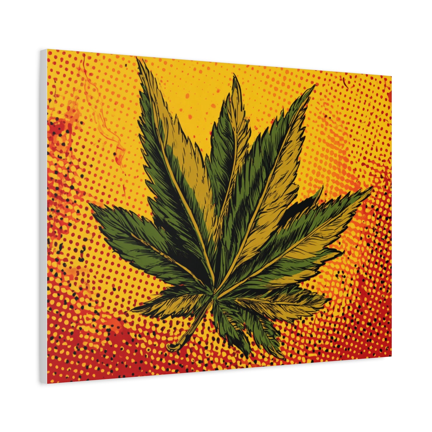 Canvas Print Pop Art Marijuana Leaf