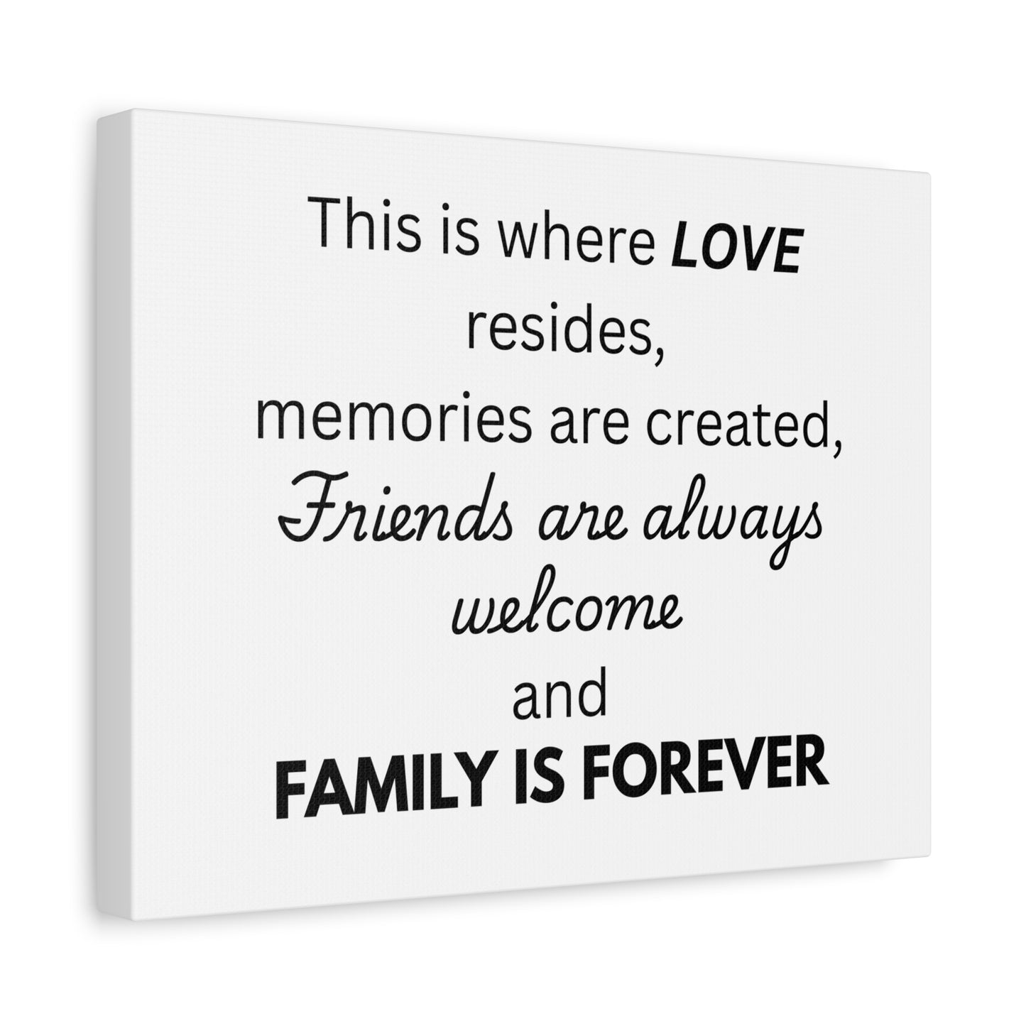 Love Family Canvas Artwork