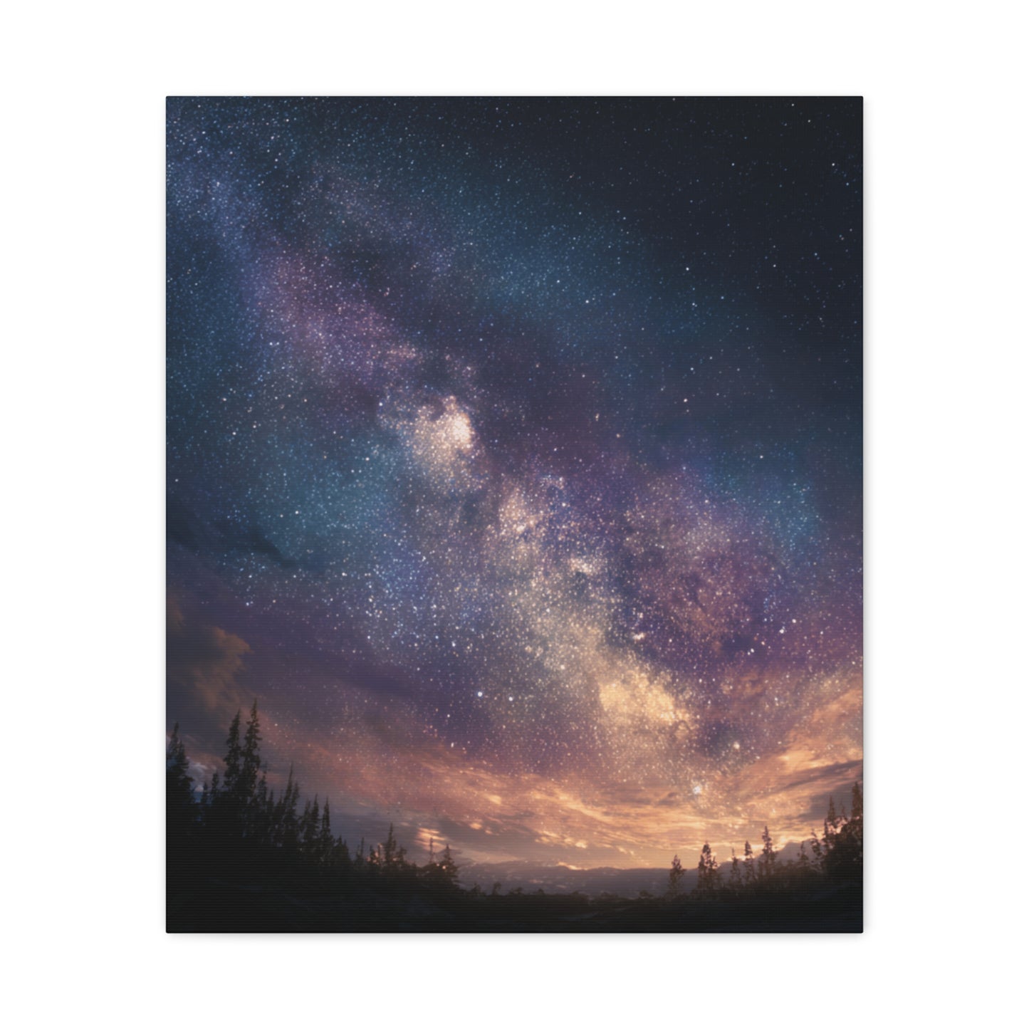 Galactic Night Matte Canvas Print, Cosmic Wall Art for Home Decor, Celestial Decor, Starry Night Art, Space Lover Gift, Bedroom Wall Art