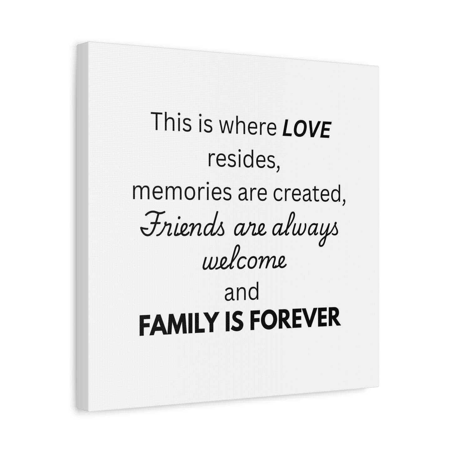 Love Family Canvas Artwork