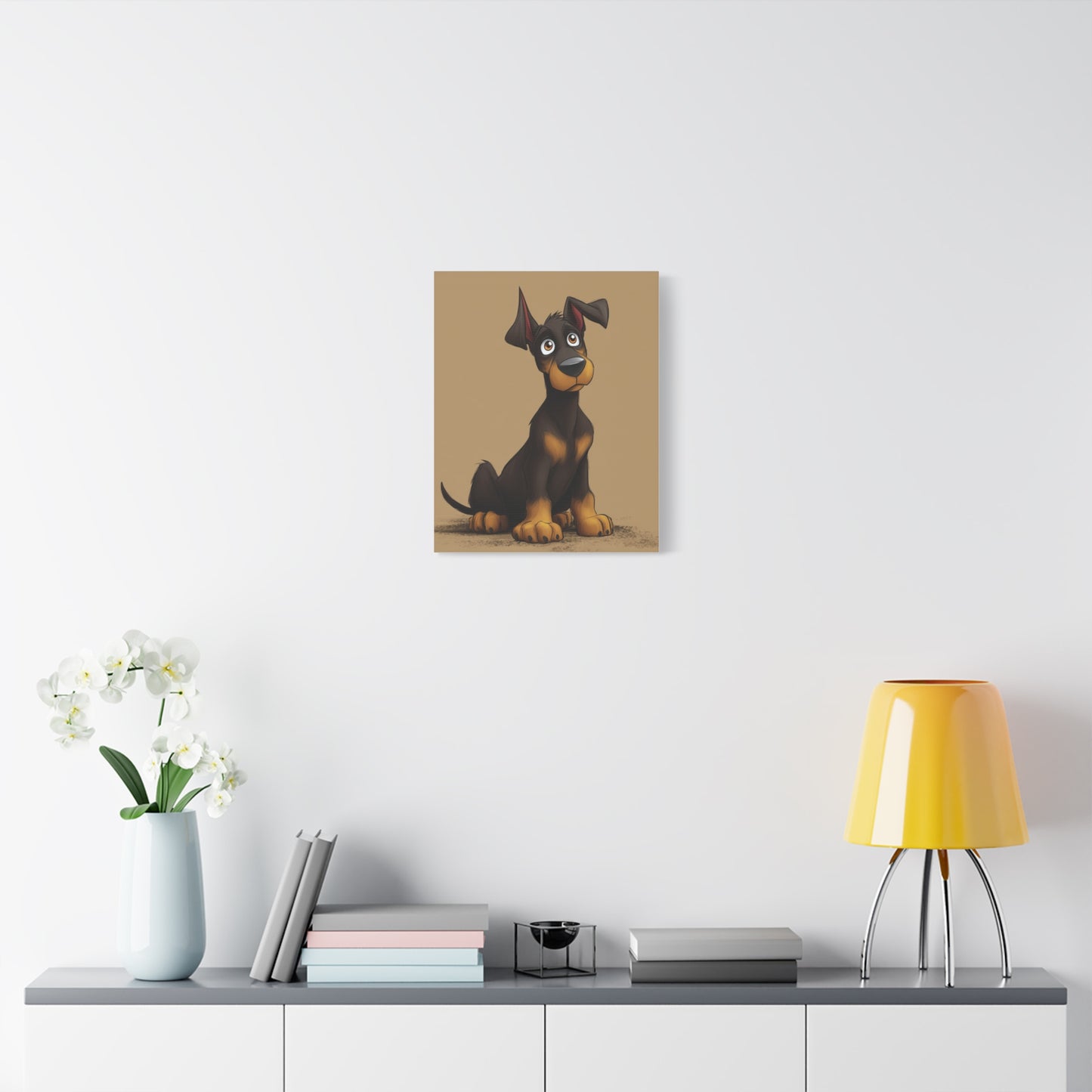 Custom Dog Portrait Canvas, Pet Decor, Dog Lover Gift, Cute Animal Art, Home Wall Art