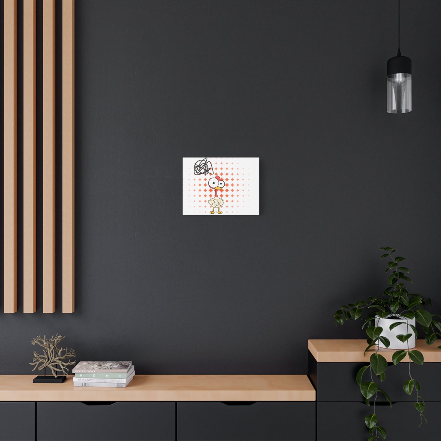 Whimsical Chicken Canvas Wall Art