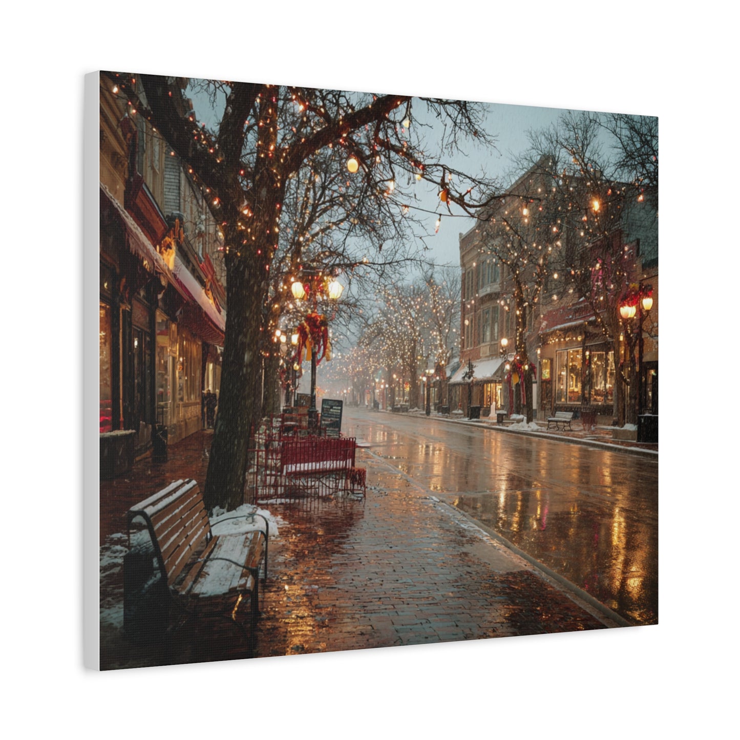 Cozy Winter Canvas Wall Art, Holiday Decor, Home Decoration, Gift for Her, Christmas Vibes, Seasonal Artwork