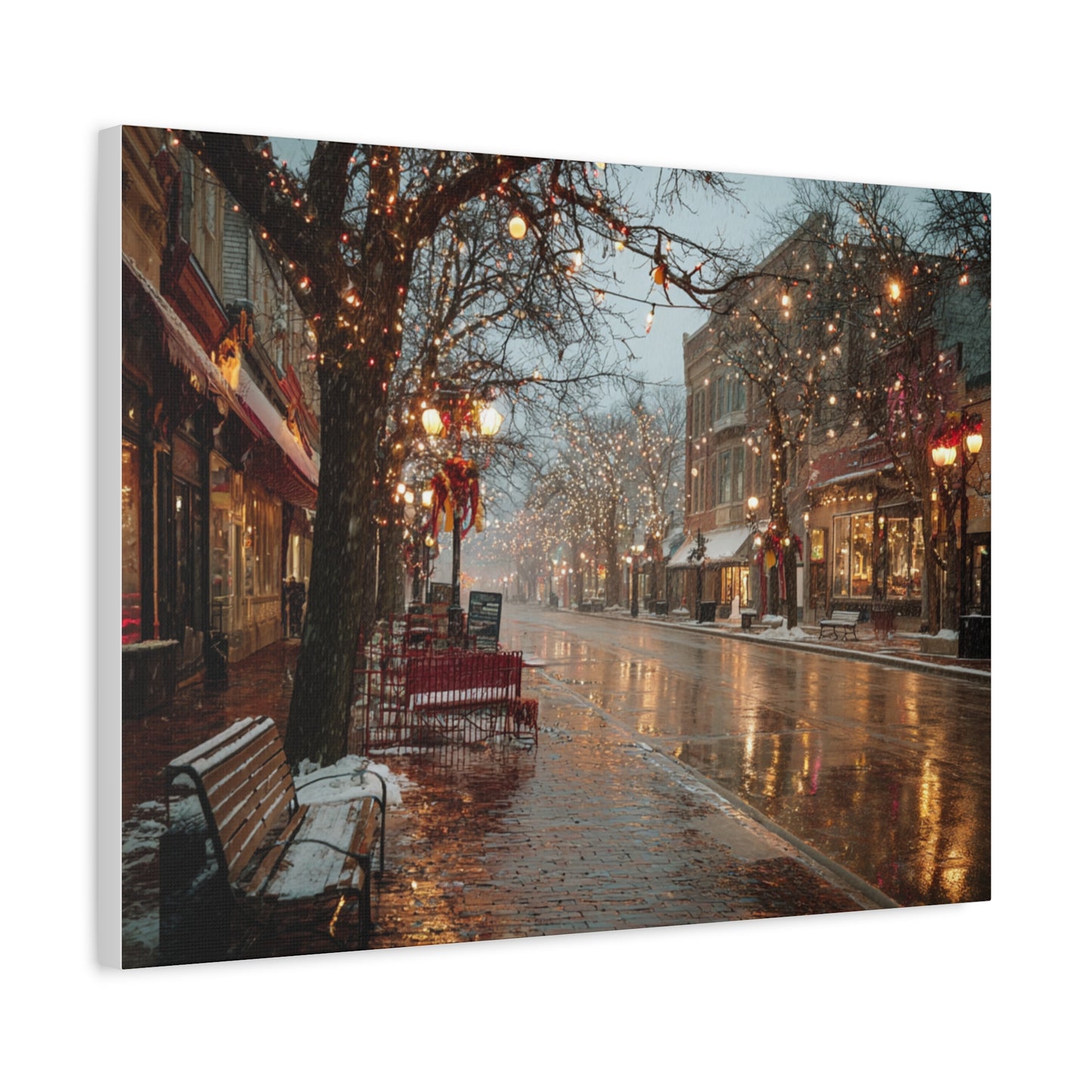Cozy Winter Canvas Wall Art, Holiday Decor, Home Decoration, Gift for Her, Christmas Vibes, Seasonal Artwork