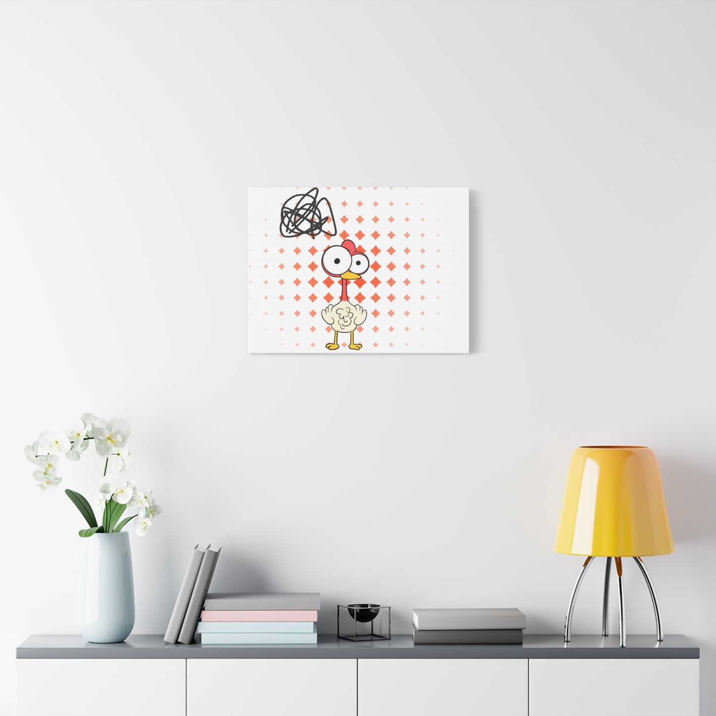 Whimsical Chicken Canvas Wall Art