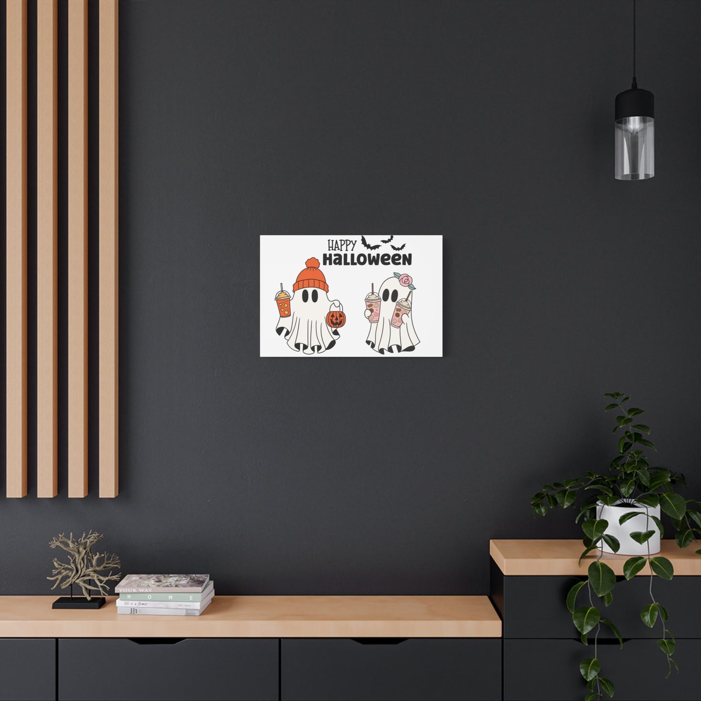 Canvas Print - Adorable Ghost Friends, Happy Halloween