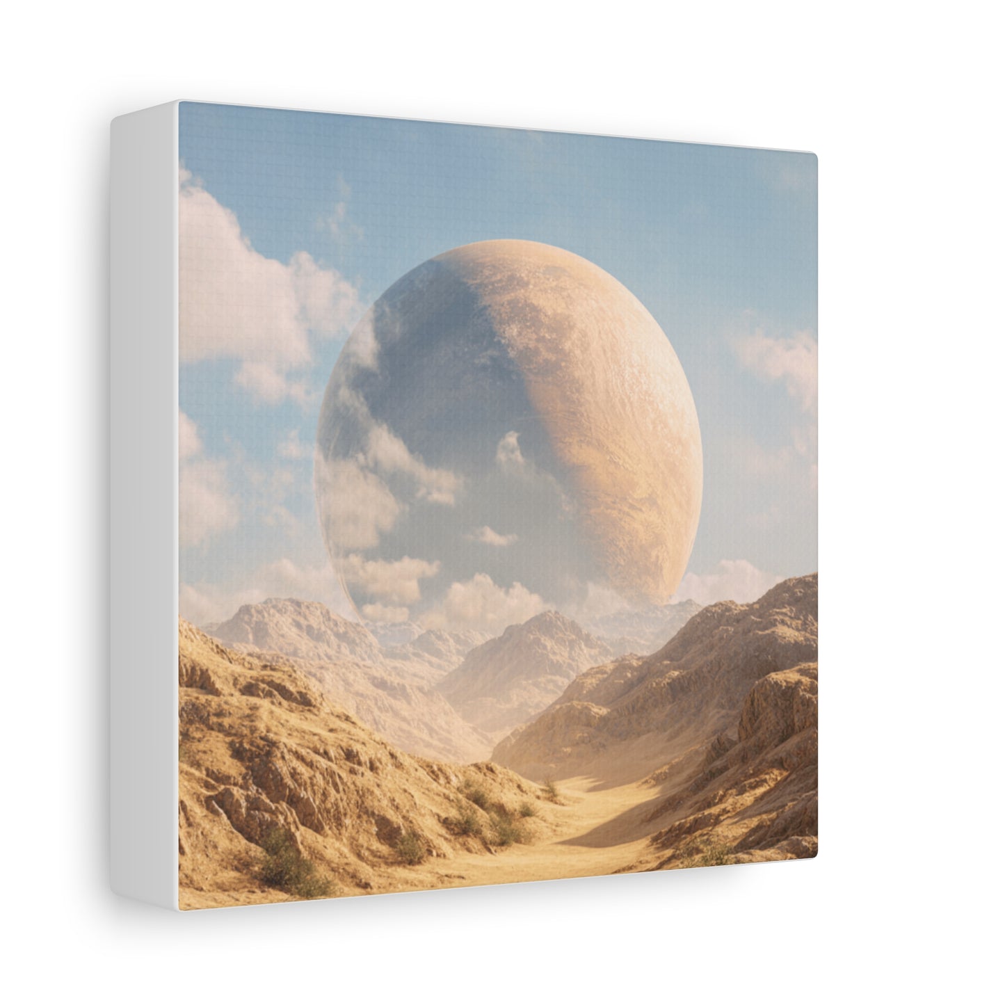 Stretched Canvas Wall Art - Dreamy Planet Landscape, Home Decor, Gallery Wall, Gift for Space Lovers, Nature Theme