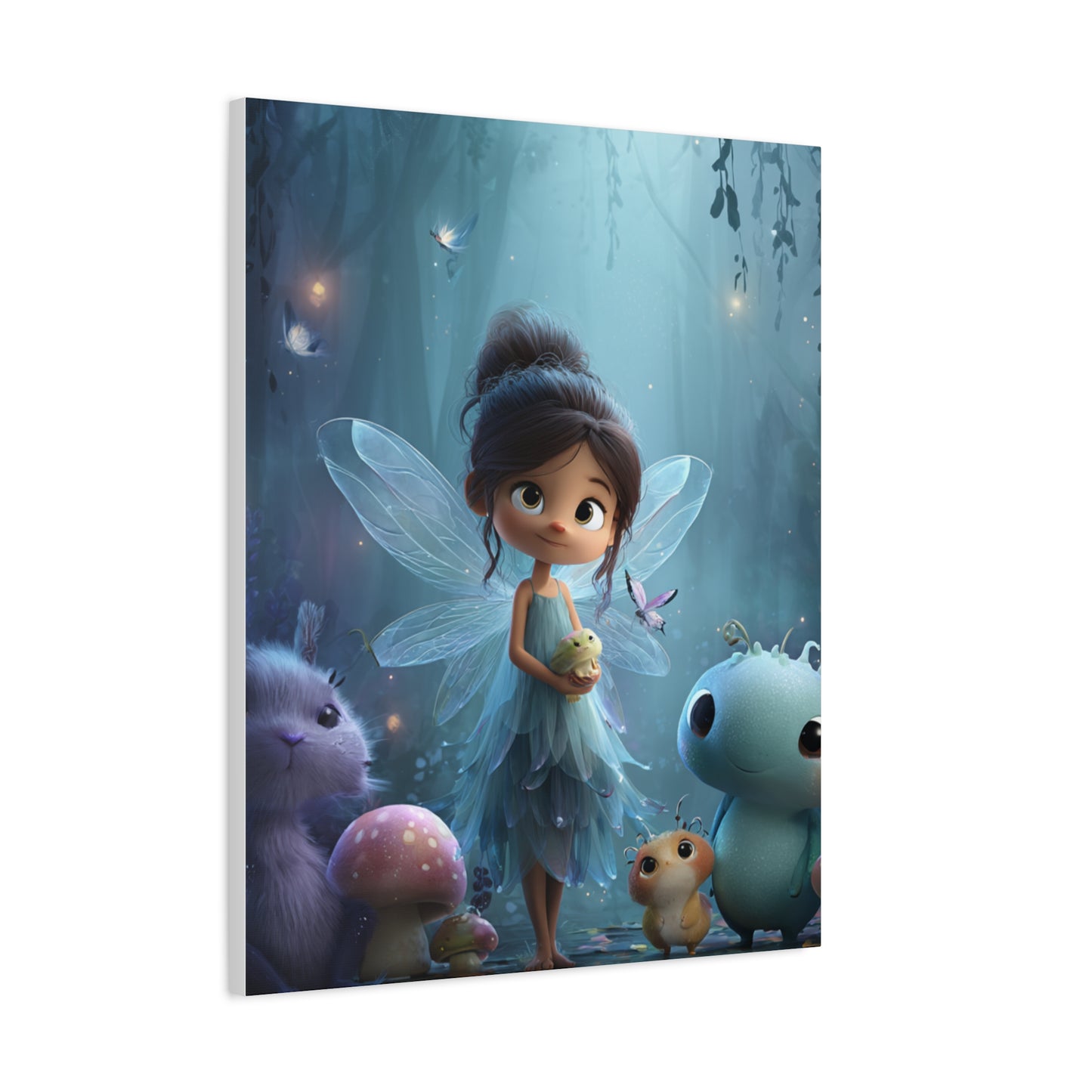 Whimsical Fairy Canvas Art Print, Enchanted Decor for Kids' Rooms, Fantasy Wall Art, Magical Gift for Birthdays, Nursery Decoration