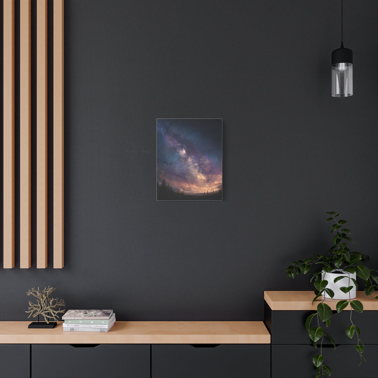 Galactic Night Matte Canvas Print, Cosmic Wall Art for Home Decor, Celestial Decor, Starry Night Art, Space Lover Gift, Bedroom Wall Art